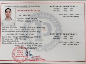 Đào tạo cấp thẻ AN TOÀN LAO ĐỘNG nghị định 44/2017