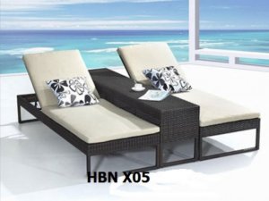 ghế hồ bơi dài đan mây nhựa