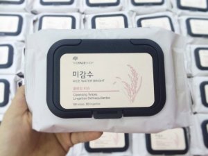 Khăn Giấy Tẩy Trang Rice Water Bright Cleasing Wipes 50 Miếng - The Face Shop