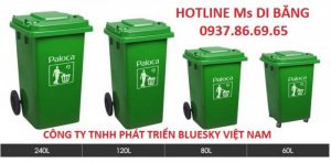 Thùng rác , thùng rác công cộng , xe thu gom rác thải, thùng rác banh bánh xe 660l giá tốt