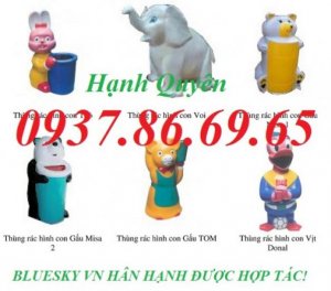 Thùng rác con thú, thùng rác cá heo, thùng rác gấu trúc, thùng rác hình gốc cây giá tốt