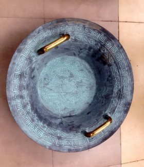 Thau đồng rồng phun nước