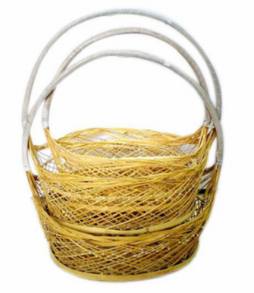 Giỏ Gói Quà Tết, Khay Tre, Quảng Ninh,Giỏ Cọng Dừa,Nơ,Túi Kiếng