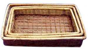 Giỏ Gói Quà Tết, Khay Tre, Quảng Ninh,Giỏ Cọng Dừa,Nơ,Túi Kiếng