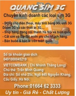 Sim 3g không giới hạn dung lượng các loại bảo hành 12 tháng