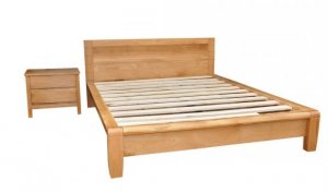 Giường ngủ gỗ sồi đuôi thấp EUF 201 - 1m4 - 1m6 - 1m8