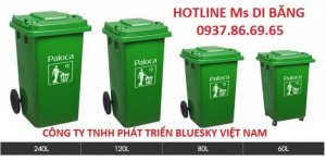 Thùng rác 120l, thùng rác công cộng 660l, xe thu rác 550l, thùng rác 2 bánh xe