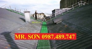 Tấm sàn ô lưới frp lót trên mái nhà chống trượt, sàn lót trên mái nhà frp