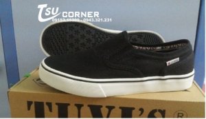 Giày Slip on Tuvi's Black chính hãng fullbox