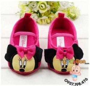 Giày Tập Đi Chuột Mickey Cho Bé Gái