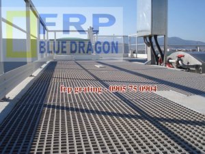 Sàn lót công nghiệp, frp grating, nắp đậy không rỉ sét, tấm ô lưới cách điện