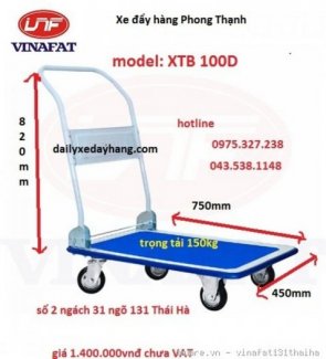 Xe được ứng dụng để chở hàng hóa, chở tiền
Kiểu xe: xe đẩy tay 4 bánh
Kích thước : 450 x 700 x 820mm
Cự ly sàn xe: 160mm
Tải trọng: 150kg
Trọng lượng 11kg