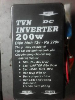 Bộ kích điện từ 12v ra 220v công suất 200 watts