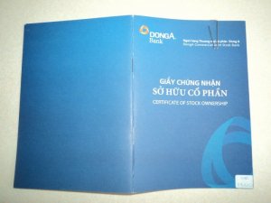 Bán cổ phiếu Cotec và ngân hàng Đông á: 12.000đ/cp.
