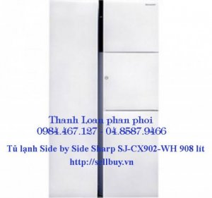 Giá sốc cực rẻ tại kho Tủ lạnh Side by Side Sharp SJ-CX902-WH 908 lít.