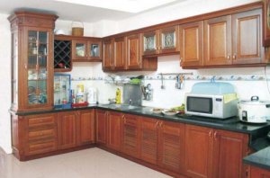 Tủ bếp gỗ tự nhiên