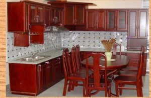 Tủ bếp gỗ tự nhiên