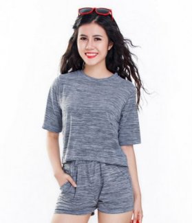 Set áo croptop và quần short năng động ZID31668