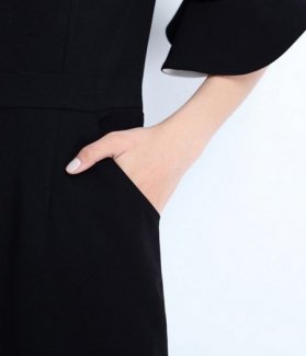 Đầm công sở tay loa kèn ZID14069