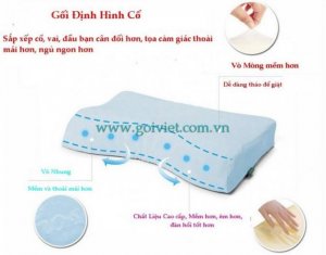 Gối ngủ thông minh chống đau mỏi vai cổ,Gối cao su thiết kế massa