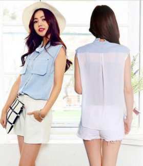 Áo sơ mi nữ denim thời trang ZID27225