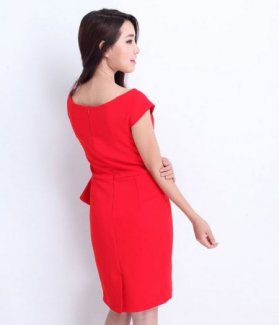 Đầm công sở DN phối bèo ZID13341