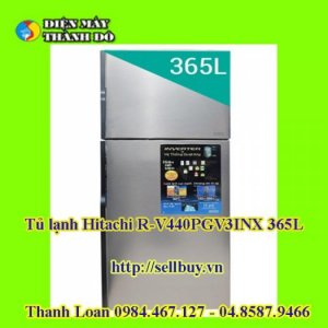 Siêu giảm giá Tủ lạnh 2 cánh Hitachi R-V440PGV3INX 365L, inverter tại tổng kho điện máy Thành Đô.