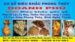 Điêu khắc đồ gỗ phong thủy.