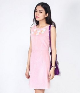 Set đầm và áo khoác kết hoa ZID20345