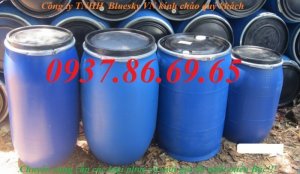 Thùng phuy nhựa composite 220l,thùng nhựa 50l nắp mở,thùng phuy sắt 160l nắp mở Hà Nội