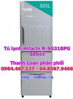 Phân phối tủ lạnh Hitachi R - SG31BPG 305 lít, màu bạc giá siêu khuyến mãi.