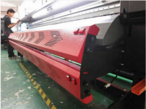 Máy in kỹ thuật số khổ rộng TAIMES T7 | Mô tả: Khổ in: 3200mm (10.5ft). Độ phân giải: Độ phân giải 360DPI (Physical) và Độ phân giải 720DPI (Physical). Chế độ in - Tốc Độ (m2/h). Máy in Model: T7-KM1024/42PL-4H. Độ phân giải in: 360dpi 1. Mực Konica 42pl (dùng cho độ phân giải 360dpi). Mực Konica 14pl (dùng cho độ phân giải 720dpi). Màu mực: 4 Colors( C , M , Y , K ) / 6 Colors(C , M, Y, K, LC, LM). Bình mực: 5l. Hệ thống tự động cung cấp mực in. Nguyên liệu: chiều rộng 3300mm (10.8ft); loại:Vinyl, Flex, Polyester, Back-lit Film, Window Film,etc. Tự động truyền Nguyên Liệu: Trang bị (tối đa Trọng lượng phương tiện 120kg). Hệ thống làm sạch tự động: Áp suất tích cực làm sạch chống tắc nghẽn. Trước khi làm nóng và sấy hệ thống: Trang bị (sấy hệ thống bắt buộc). Kẹp: có trang bị. Giao diện in: USB2.0. Chiều cao đầu in: 2 đến 4 mm. Phần mềm RIP: PhotoPRINT10.5 or Maintop V5.30. Công suất đầu vào: AC 220V, 50Hz.