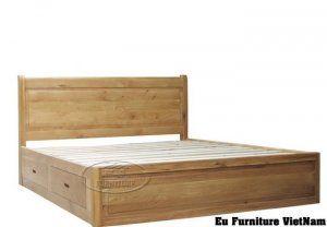 Giường hộp gỗ sồi