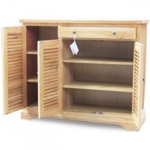 Tủ giày 3 cánh 1 ngăn kéo gỗ sồi EUF - 078