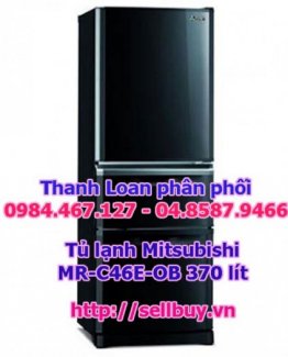 Tủ lạnh giá rẻ cận tết bán tốt -> Tủ lạnh Mitsubishi MR-C46E-OB 370 lít