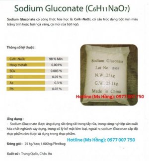 Bán Sodium Gluconate, Natri gluconate, C6H11NaO7