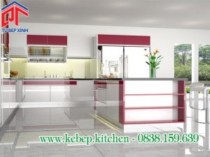 Tủ bếp nổi bật với thiết bị nhà bếp hiện đại PTL135
