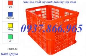 Thùng nhựa 5 bánh xe,sóng nhựa cơ khí,hộp nhựa đặc,sóng nhựa hở hs022