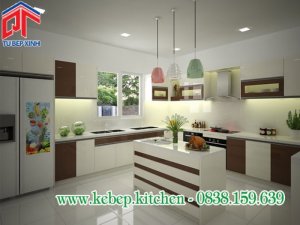 Tủ bếp acrylic tinh tế qua từng đường nét PTL141