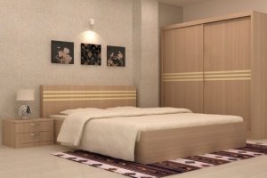 Giường ngủ gỗ kiểu Nhật, được làm từ 100% gỗ tự nhiên, thời gian bảo hành 4 -5 năm