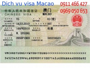 Dịch vụ làm visa đi Macao giá tốt