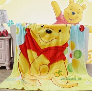 Chăn Mền Gấu Pooh Hoạt Hình Cho Bé NX150