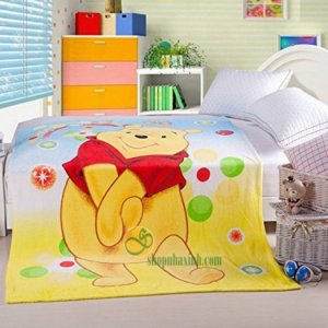 Chăn Mền Gấu Pooh Hoạt Hình Cho Bé NX150