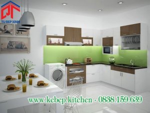 Tủ bếp MFC không cong vênh, chống mối mọt tiện lợi PTL143
