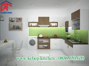 Tủ bếp MFC không cong vênh, chống mối mọt tiện lợi PTL143