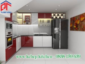 Tủ bếp acrylic thông minh và hoàn hảo cho gian bếp PTL145