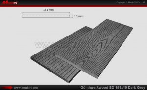 Gỗ nhựa Awood SD151x10 Dark Grey \ - Giá ván sàn Awood SD151x10 tính theo m dài : 145,000 đ/m dài \
- Giá ván sàn Awood SD151x10 tính theo m2 : 960,000 đ/m2 (1m2 dùng 6.62m dài ván sàn)