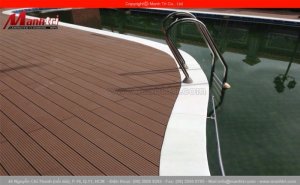 Hình ảnh gỗ nhựa Awood lót sàn hồ bơi ngoài trời
