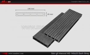 Sàn gỗ Awood HD140x25 Dark Grey \ - Giá ván sàn Awood HD140x25 tính theo m dài : 129,000 đ/m dài \
- Giá ván sàn Awood HD140x25 tính theo m2 : 920,000 đ/m2 (1m2 dùng 7.41m dài ván sàn)