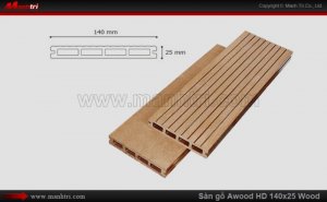 Sàn gỗ Awood HD140x25 Wood \ - Giá ván sàn Awood HD140x25 tính theo m dài : 129,000 đ/m dài \
- Giá ván sàn Awood HD140x25 tính theo m2 : 920,000 đ/m2 (1m2 dùng 7.41m dài ván sàn)